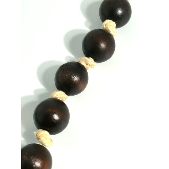 Handcrafted Wooden Rosary Necklace With Heart & Cross Design - Picture 7 of 8